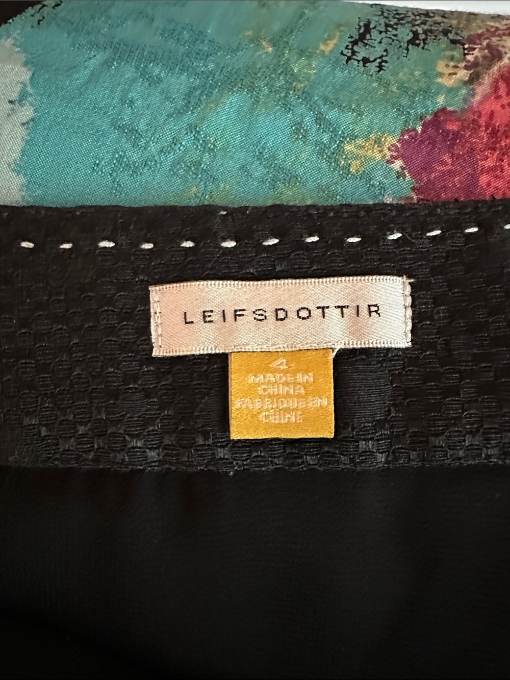 Anthropologie leifsdottir Corvida Black Asymmetrical Midi bird 4 silk skirt - Picture 9 of 14
